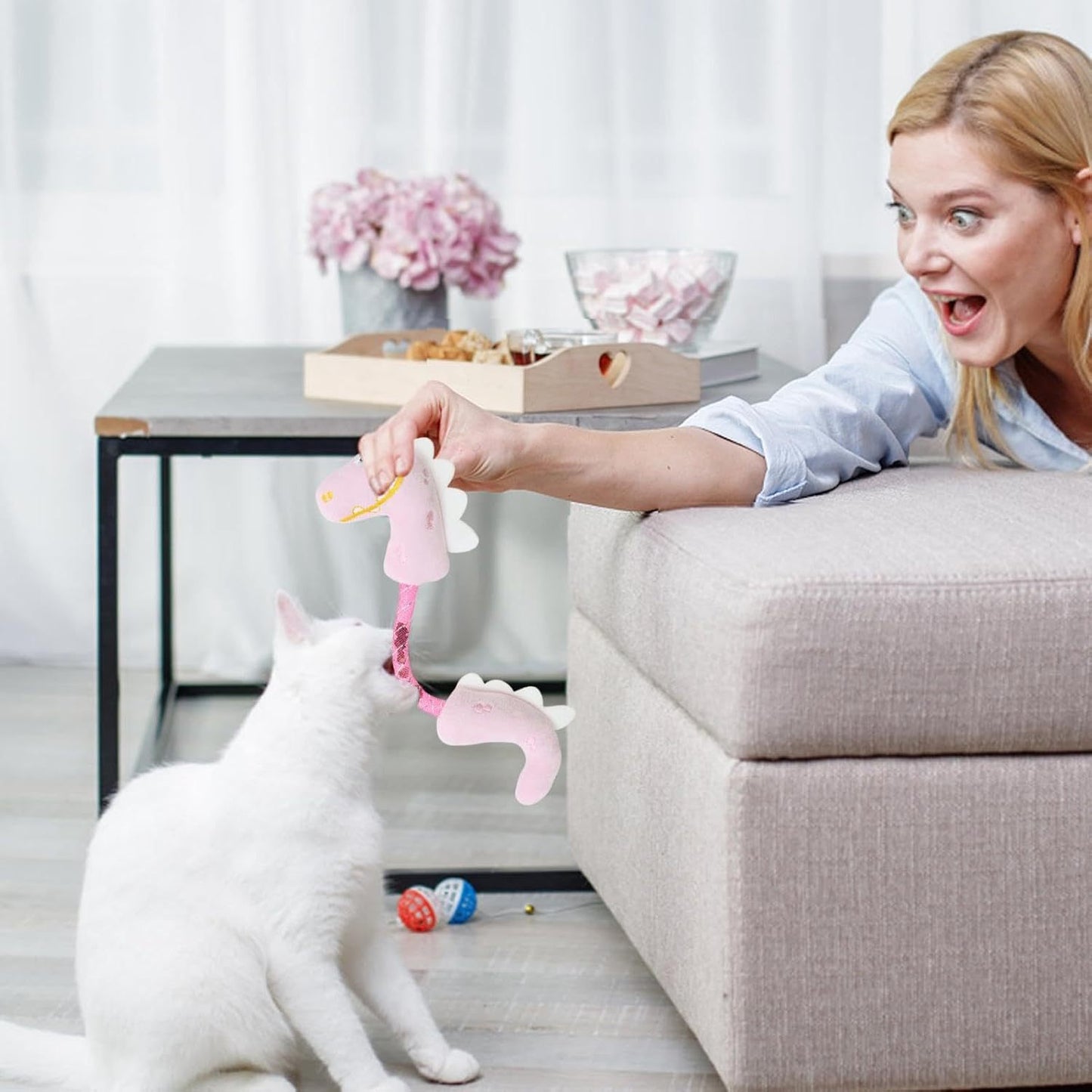 Cat Toys Cat Chew Toy For Teeth Cleaning Catnip Rope Toys For Cats Springs Cat Toy Interactive Cat Kicker Toys For Indoor Cats